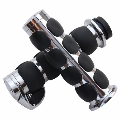 1" Motorcycle Handle bar Hand Grips w/ Throttle For Harley Honda Kawasaki Suzuki