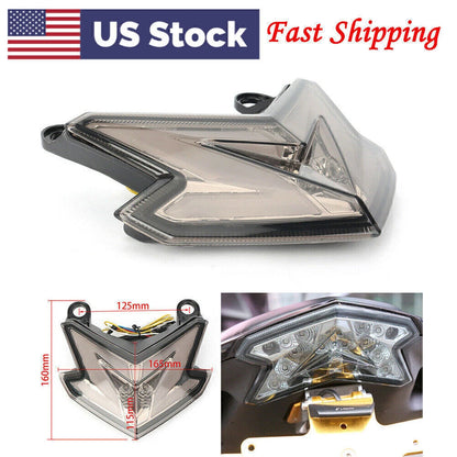 LED Taillight Integrated Turn Signal For Kawasaki Ninja Z800 ZX6R 636 Z125 Smoke