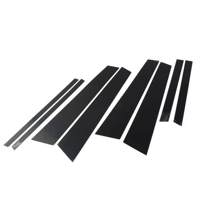 8 Pcs Car Bright Black Door Window Pillar Post Cover Trim For BMW X3 F25 2011-17