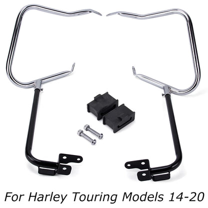 Saddlebag Bracket Guard Crash Bars For Harley Touring Street Glide FLHX 2014-23
