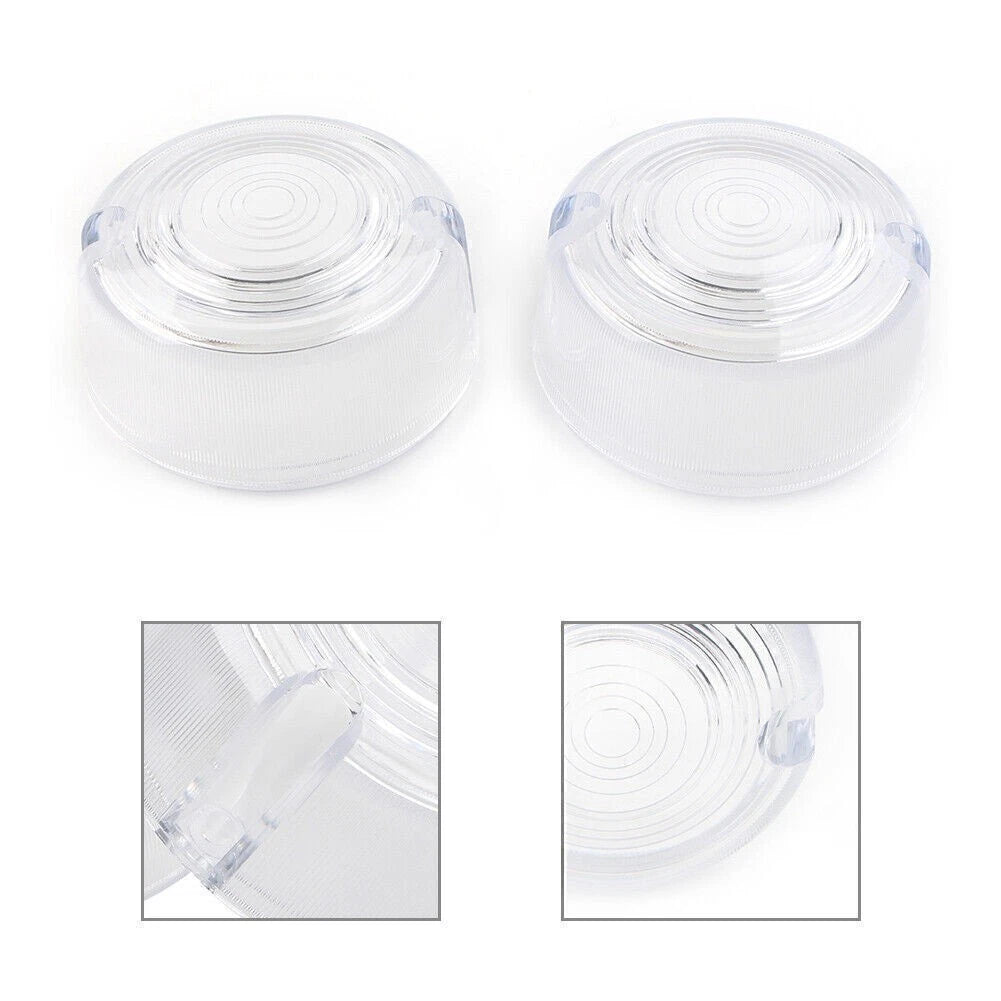 2 Pcs Turn Signal Lens Cover For Harley Dyna FXD FXR Sportster XLH 883 1200 FXST