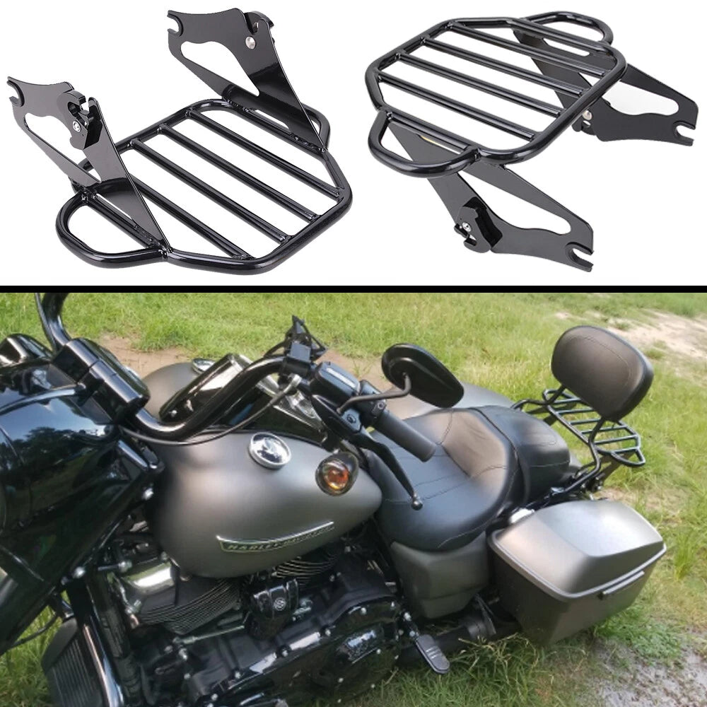 Detachable TwoUp Luggage Rack For Harley Touring Road King Electra Glide 2009-22