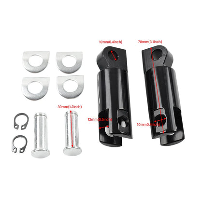 2x Male Mount Foot Peg Extensions For Harley Sportster Softail Dyna Touring Chro