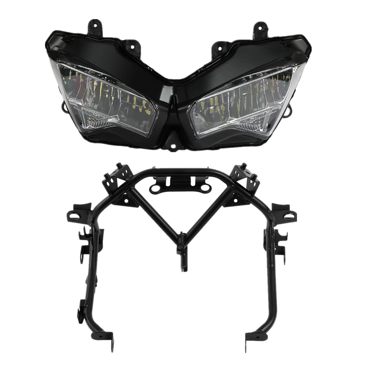 LED Headlight Lamp Assembly Fairing Stay Bracket For Kawasaki Ninja650 2020-Up