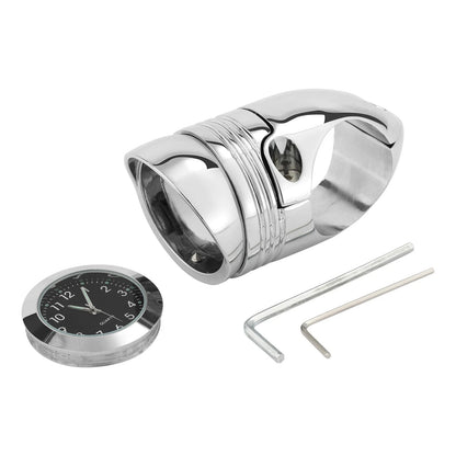 Universal 1 1/4" Front Handlebar Clock Mount For Harley Custom Cruiser Chopper