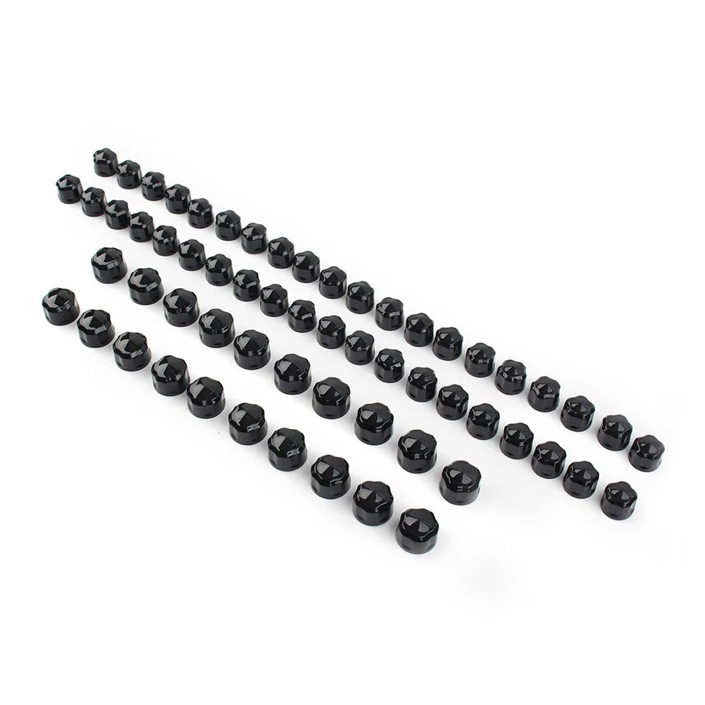 1 Set Engine Bolt Caps Cover Plastic Black For Harley Road Street Glide Softail