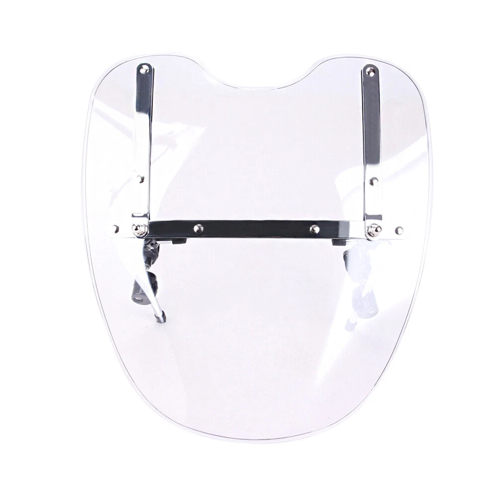 Large 19"x17" Clear Motorcycle Windshield for Harley Honda Suzuki Yamaha Cruiser