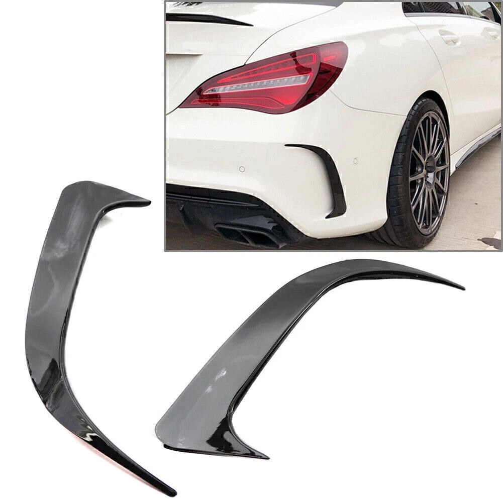 Rear Bumper Spoiler Air Vent Cover For Benz W117 CLA200/220/CLA250 Glossy Black