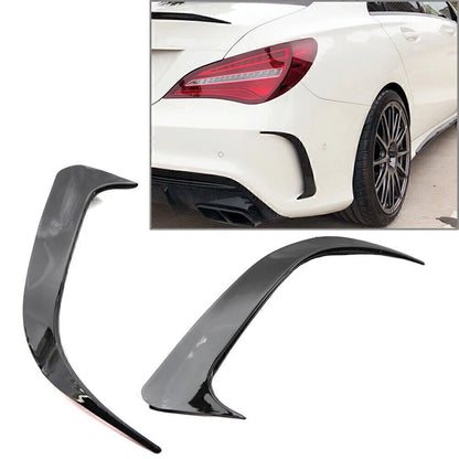 Rear Bumper Spoiler Air Vent Cover For Benz W117 CLA200/220/CLA250 Glossy Black
