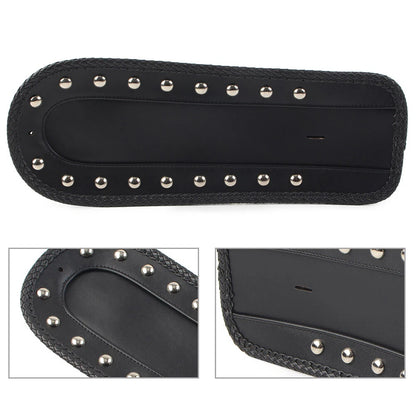 Studded Leather Rear Fender Bib Solo Seat For Harley Sportster XLH 1200 1100 883