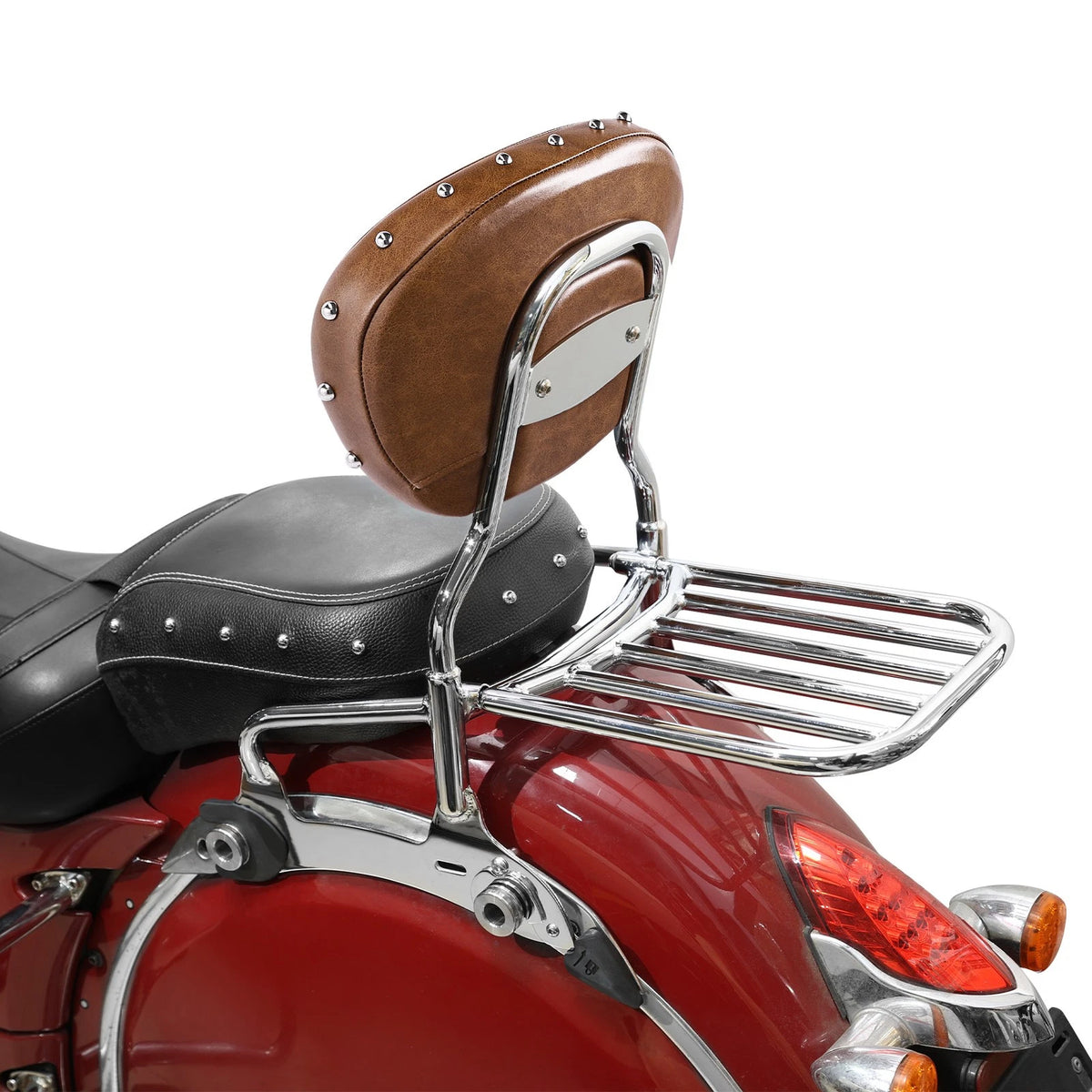 12" Backrest Sissy Bar Rack & Spools Fit For Indian Chieftain Dark Horse 2016-22