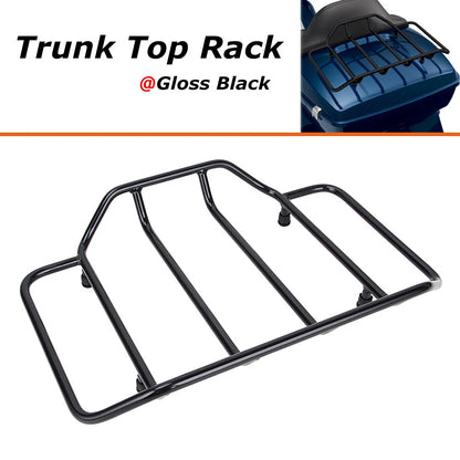 Black Tour Pack Pak Top Trunk Luggage Rack For Harley Touring Model 1988-2020 US