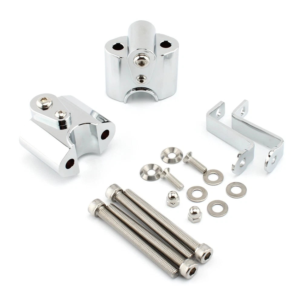 Chrome Moto Handlebar Riser Handle Bar Lift Clamp Adapter For BMW R 18 / Classic