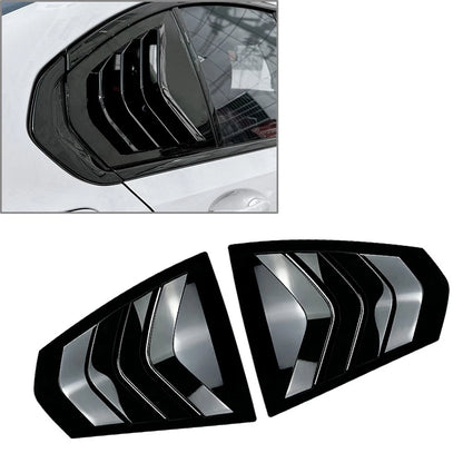 Glossy Black Rear Window Louver Shutter Cover Trim For BMW 3-Series G20 2019-23