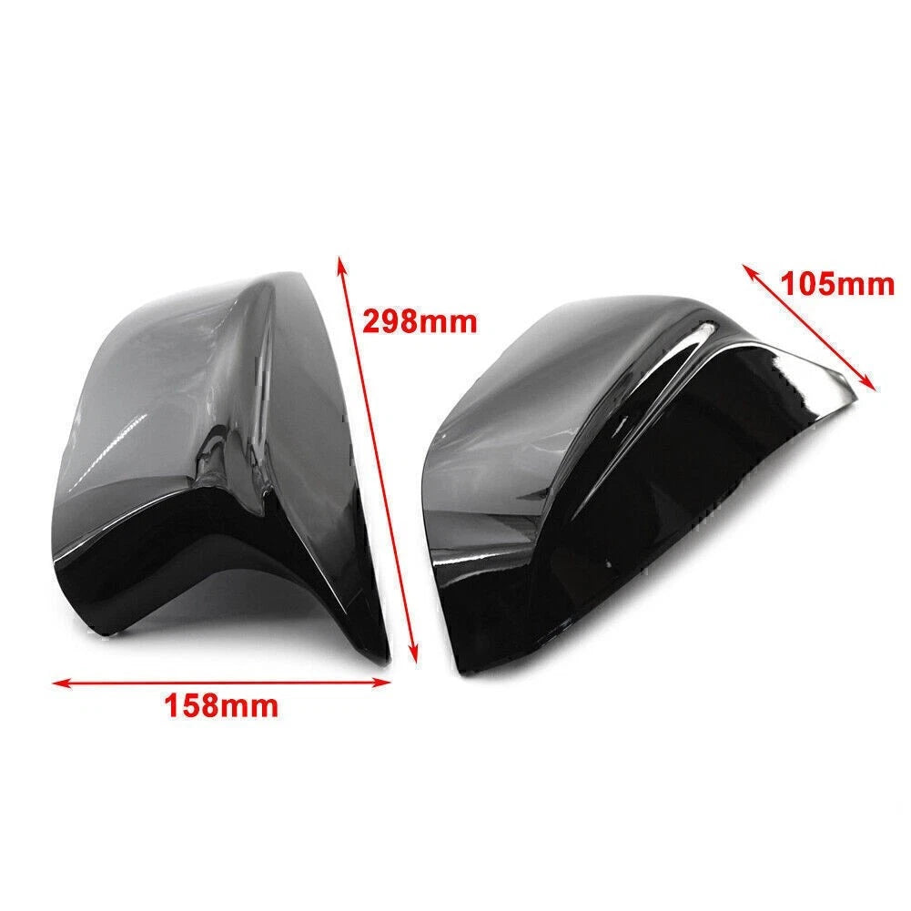 1 Pair Black Rear View Mirror Cover Trim For Infiniti Q50 Q60 QX30 Q70 2014+ 15