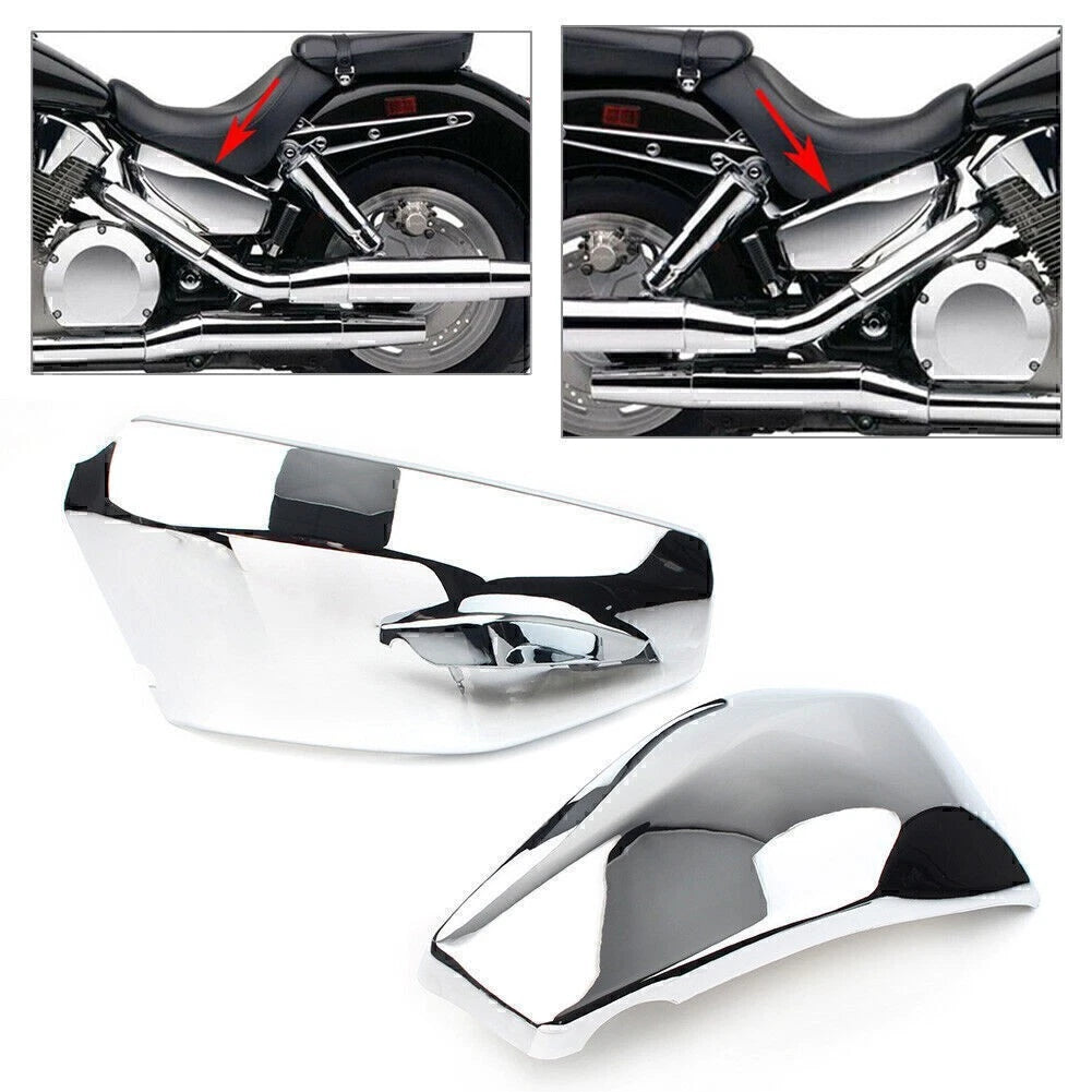 2pcs Chrome Motorcycle Battery Side Covers for Honda VTX1300 R/S/C/T 2003-2009