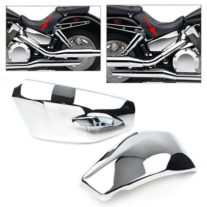 2pcs Chrome Motorcycle Battery Side Covers for Honda VTX1300 R/S/C/T 2003-2009
