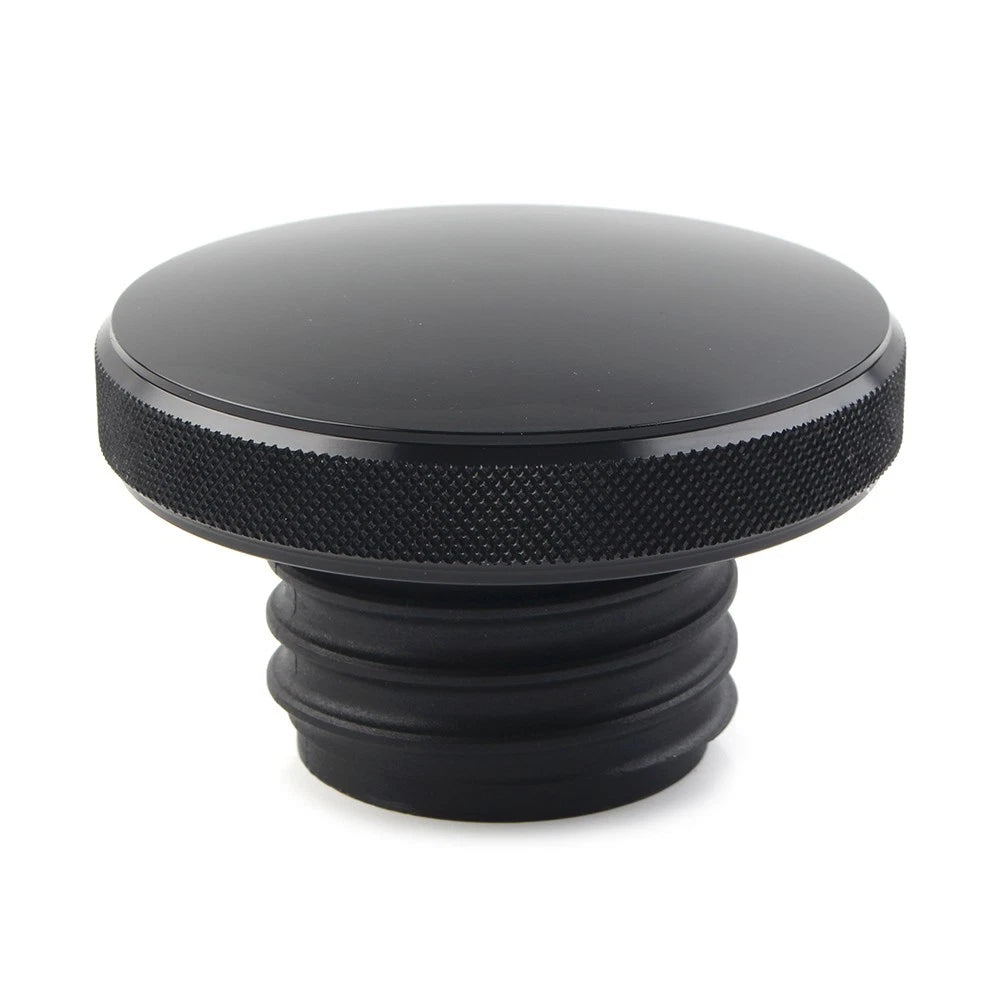 Vented Gas Cap Fuel Tank Cover For Harley Dyna Road King Heritage Softail Black