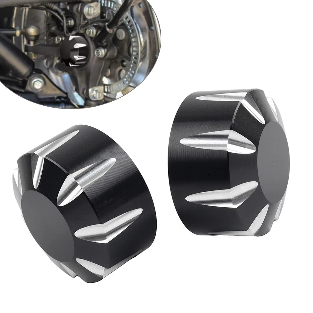 Pair Black Front Axle Nut Cover Caps For Can-Am Spyders GS RS RT ST F3 2008+