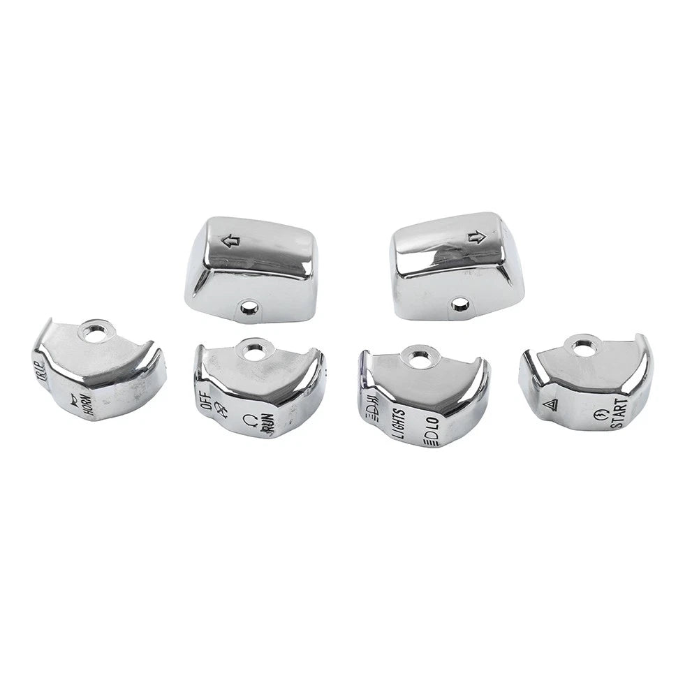 6x Hand Control Switch Housing Button Caps for Harley Sportster Road King 96-13