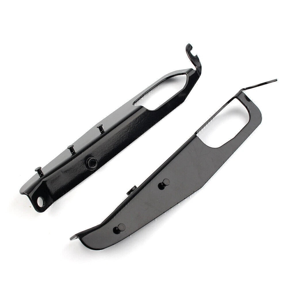 2pcs Heavy Duty Inner Fairing Support Bracket Plated For Harley FLHX 96-13 Black