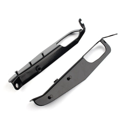 2pcs Heavy Duty Inner Fairing Support Bracket Plated For Harley FLHX 96-13 Black
