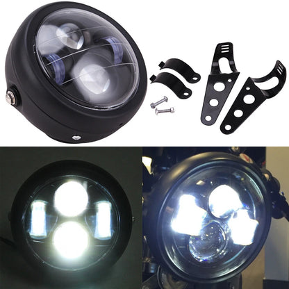 6.5'' Motorcycle LED Headlight Mount Bracket Universal Bobber Chopper Cafe Racer