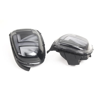 Pair 2pcs Grey Tail Lights Rear Lamps Brake Lamps For BMW Mini F55 F56 F57 14-21