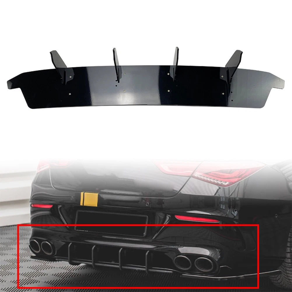 Car Auto Rear Bumper Diffuser Lip Black For Mercedes Benz CLA-Class C118 2019+