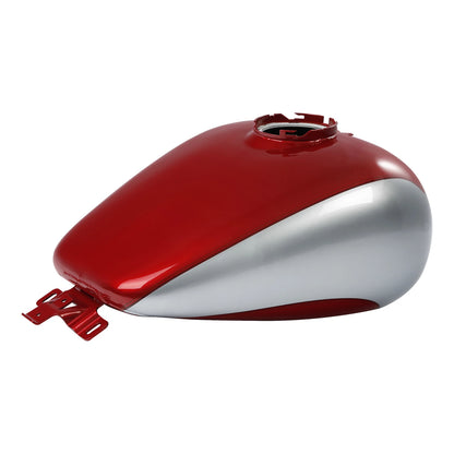 6 Gallon Fuel Gas Tank For Harley Touring Street Glide 08+ Red/Barracuda Silver