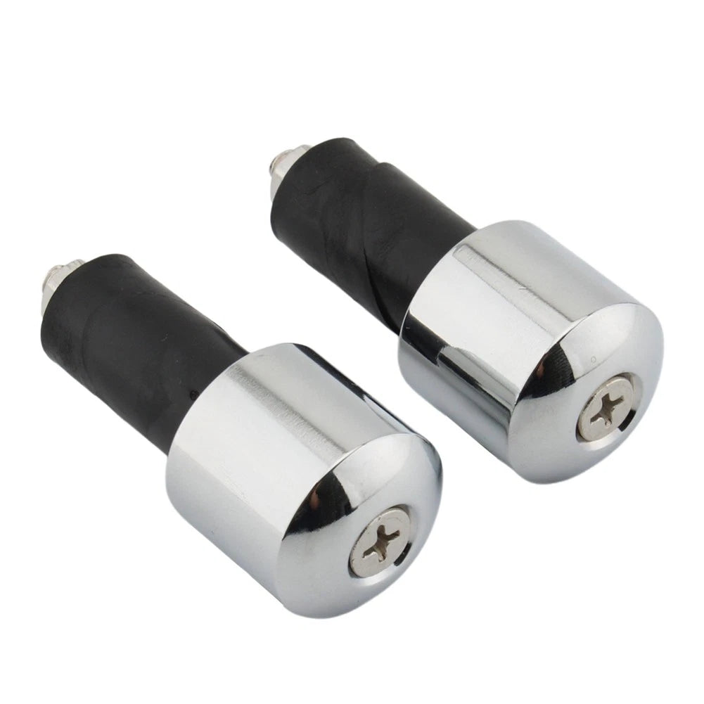 18mm 2pcs Motorcycle Chrome Handlebar End Caps For Yamaha VMAX 400 450 500 750