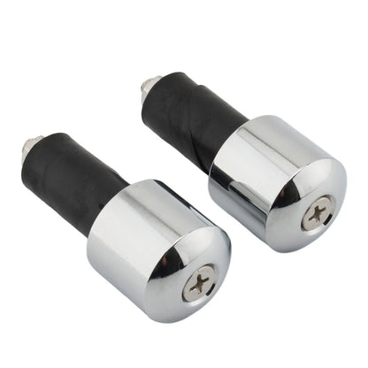 18mm 2pcs Motorcycle Chrome Handlebar End Caps For Yamaha VMAX 400 450 500 750
