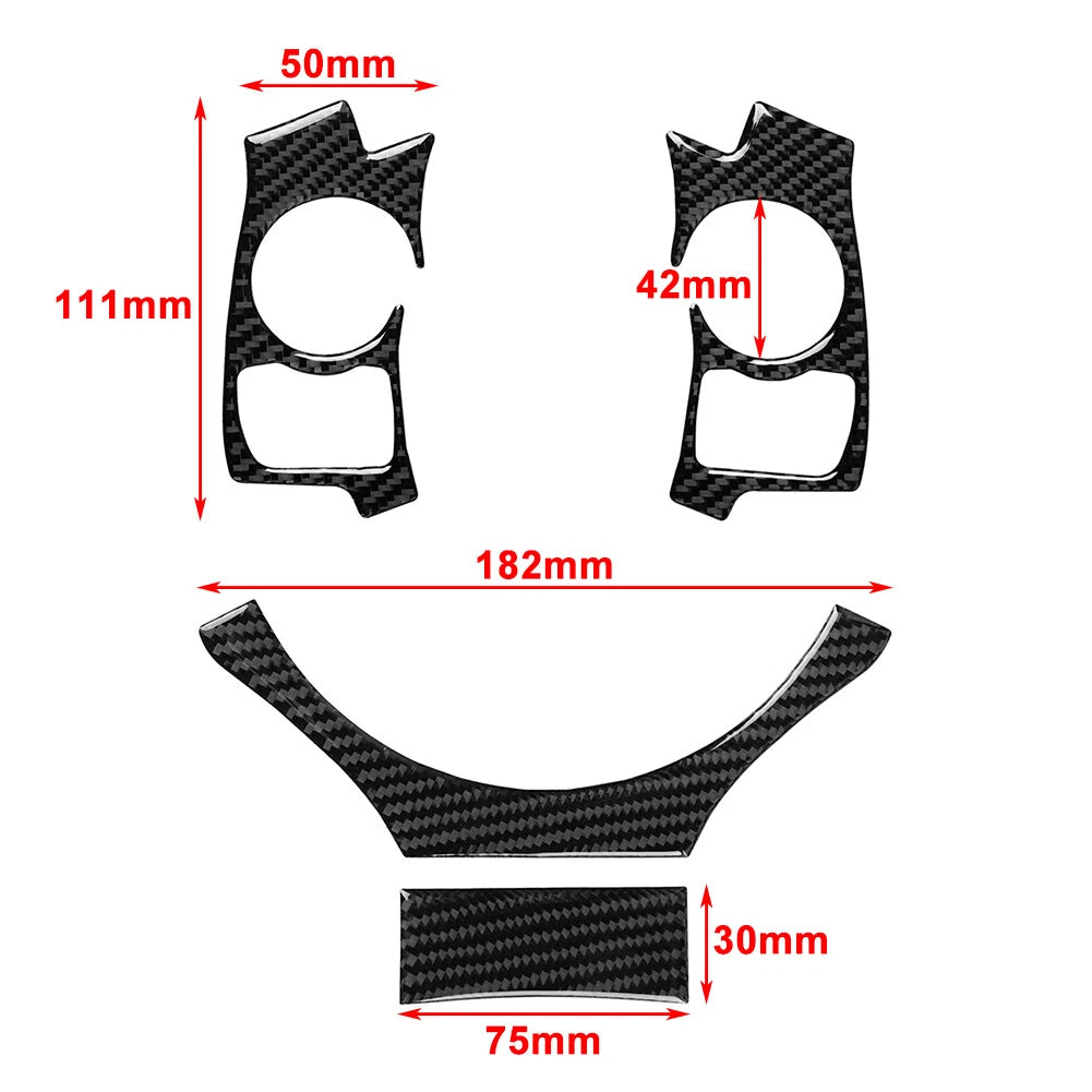 Carbon Fiber Steering Wheel Cover Trim for LEXUS IS250 NX200 200t 300h 2014-2017