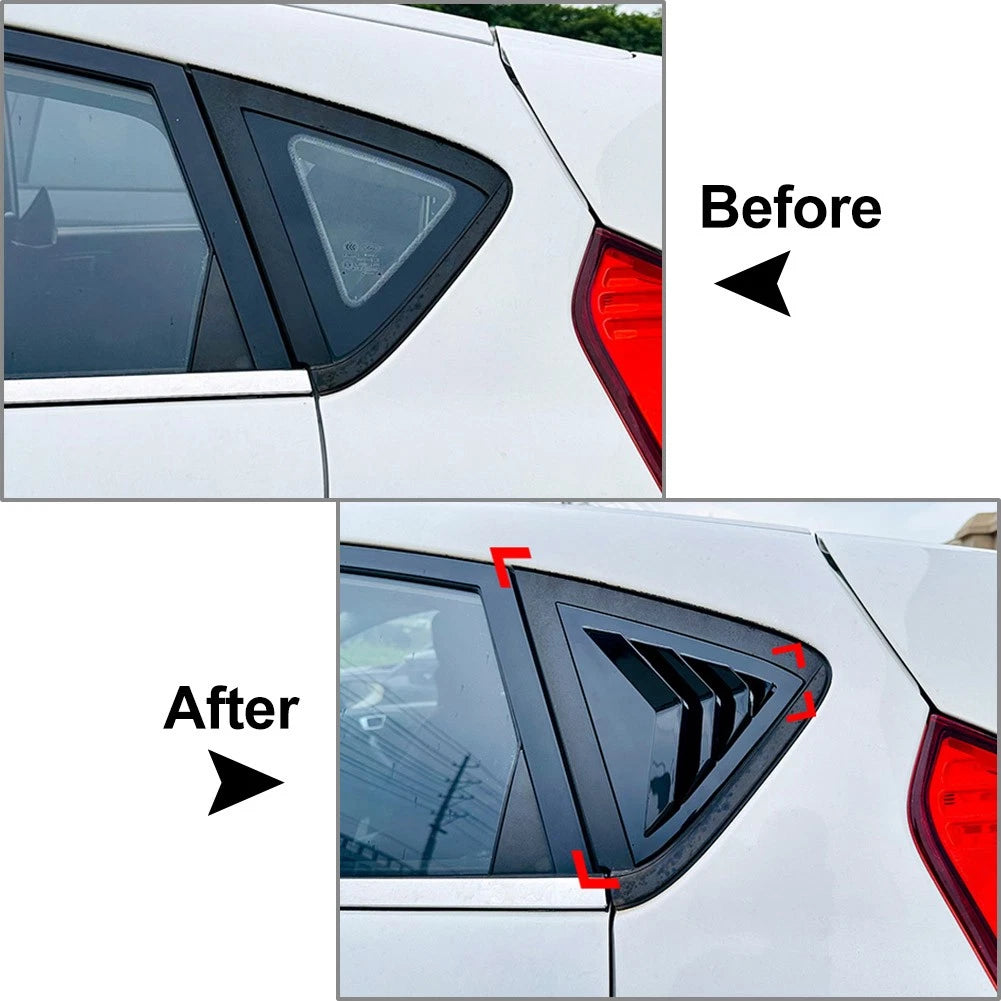 Carbon Look Rear Louver Shutter Cover For Ford Fiesta MK7 MK7.5 Hatchback 08-17
