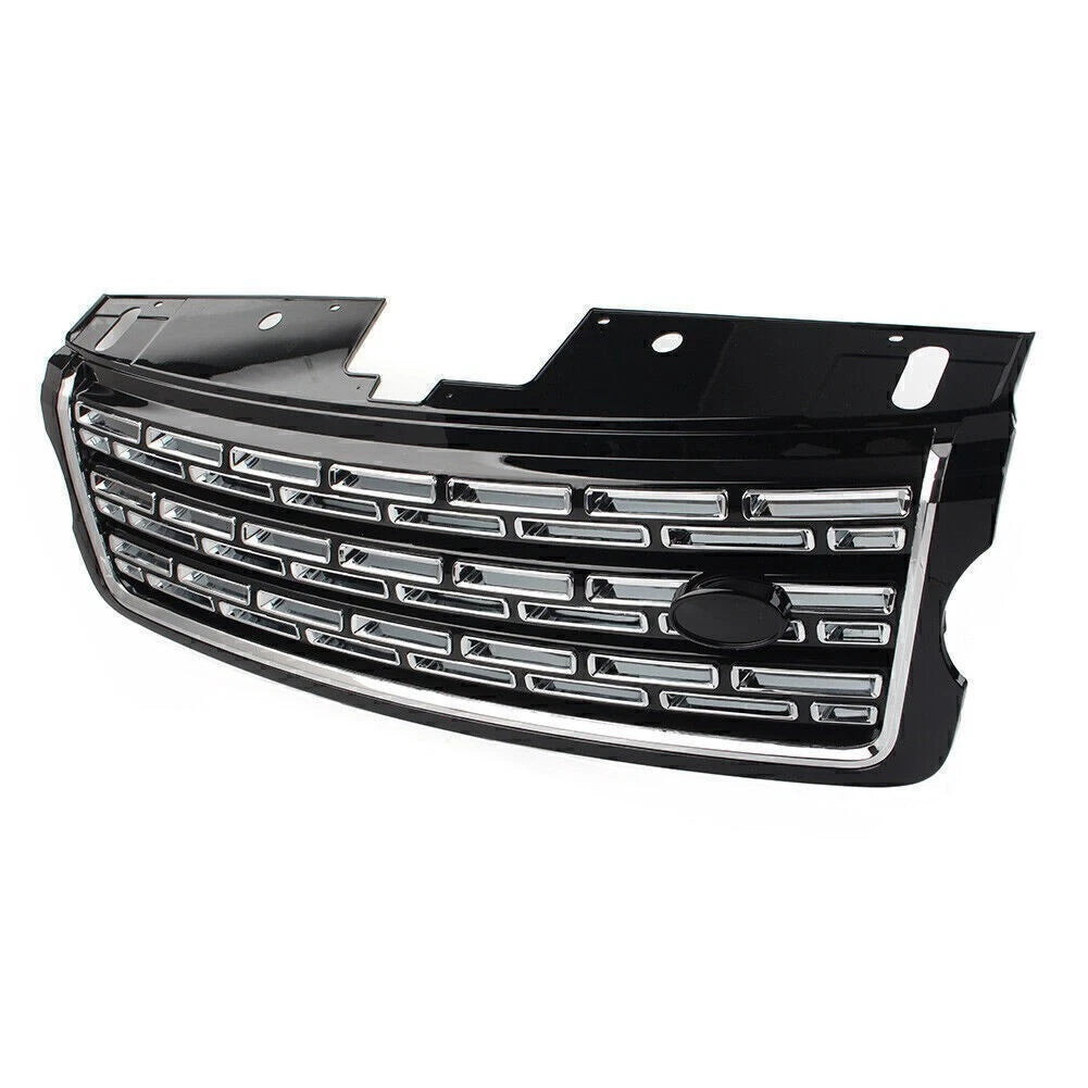 Front Bumper Upper Grille Grill Black+Black For Land Rover Range Rover 2013-2017