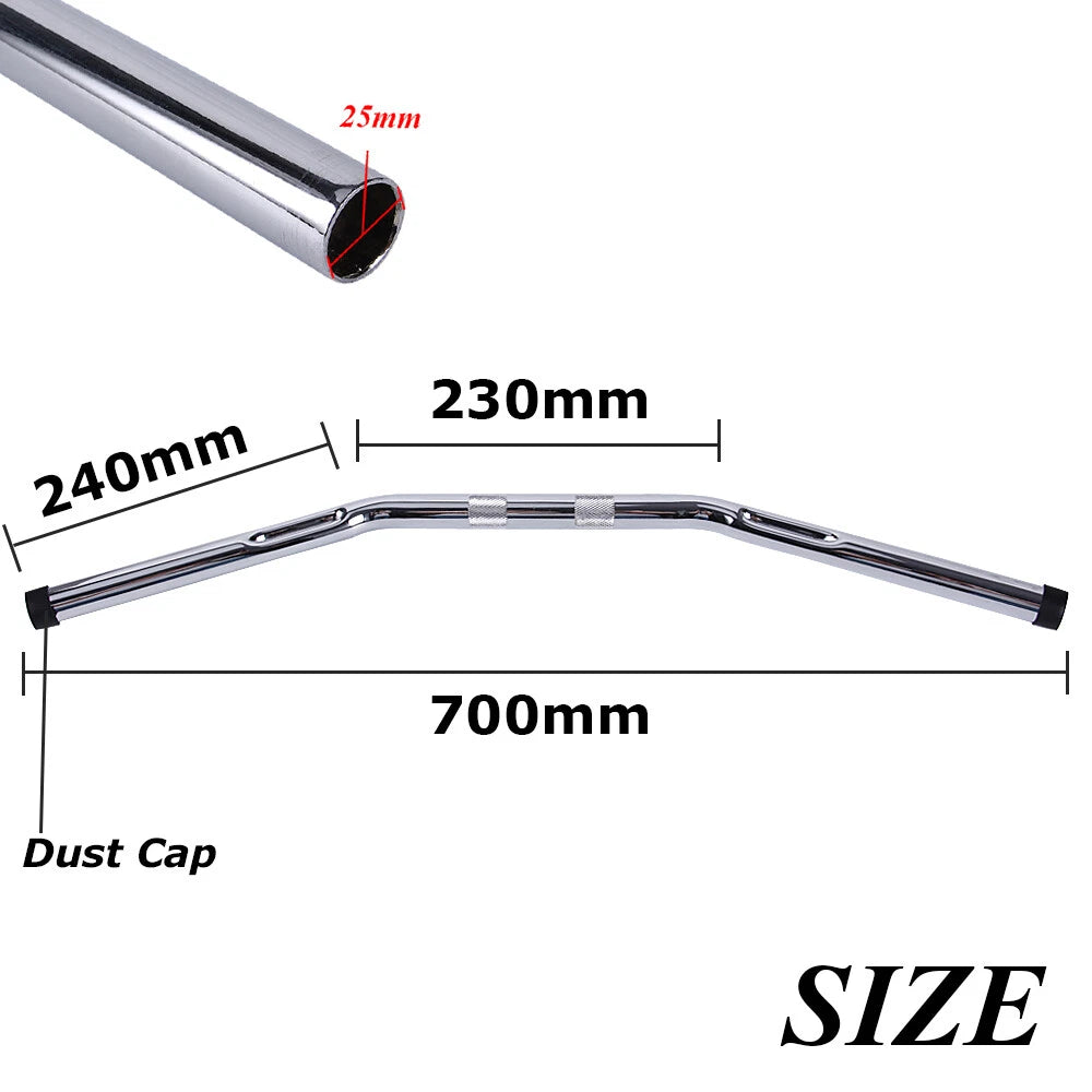 1'' 25mm Motorcycle Handlebars Drag Bars Iron For Harley Honda Yamaha Ducati USA
