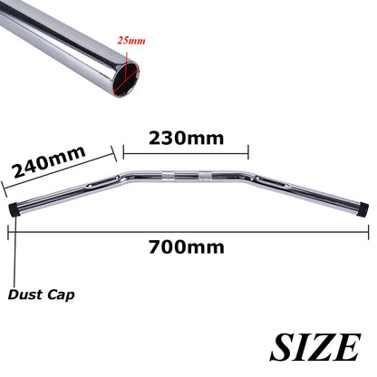1'' 25mm Motorcycle Handlebars Drag Bars Iron For Harley Honda Yamaha Ducati USA