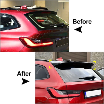 Glossy Black Rear Roof Spoiler Wing Lip For BMW 3 Series G21 Touring 2019-2024