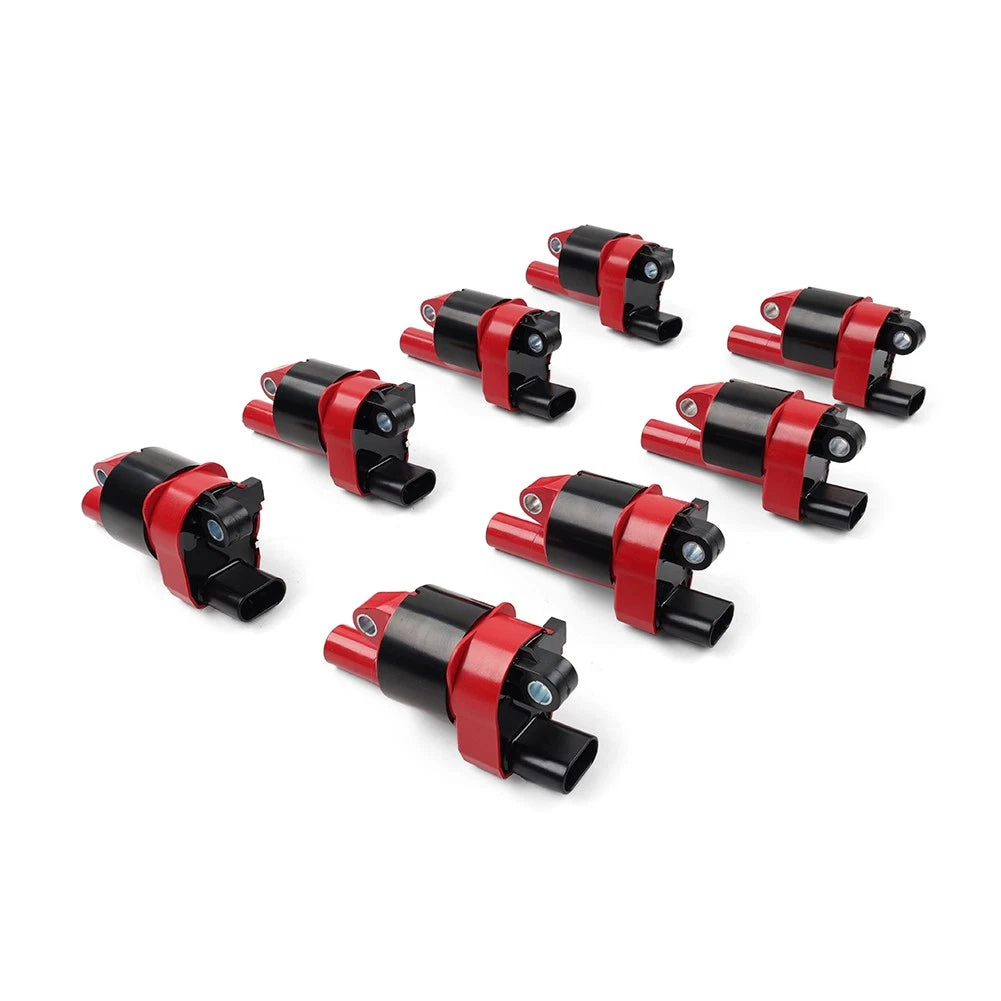 8x Red D514A Round Ignition Coil Pack For Chevrolet Silverado For GMC