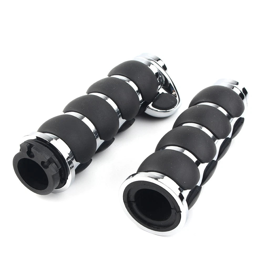 1 Pair Handle Bar Hand Grip For Motorcycle Cruiser Bike Chopper 1" Universal Fit