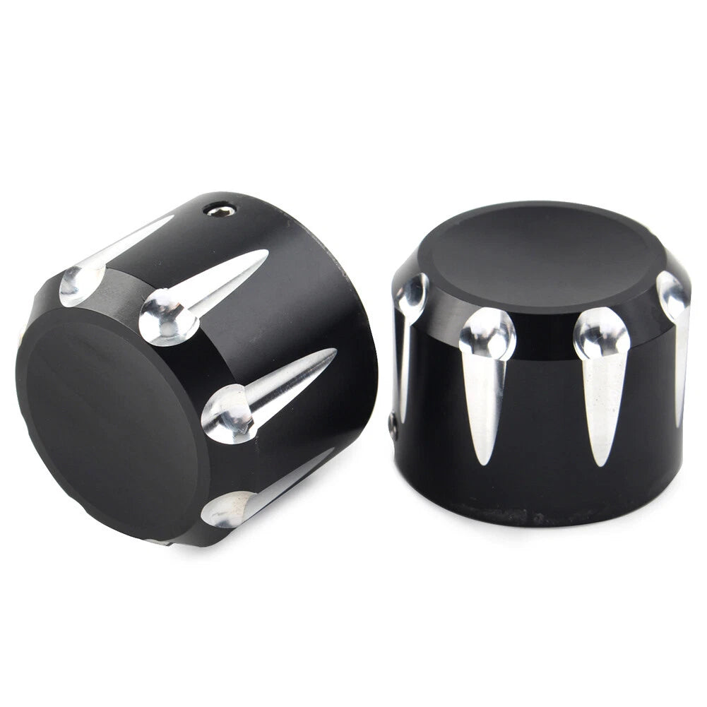 CNC Front Axle Nut Cover Cap Black For Harley Touring Road King Electra Glide US