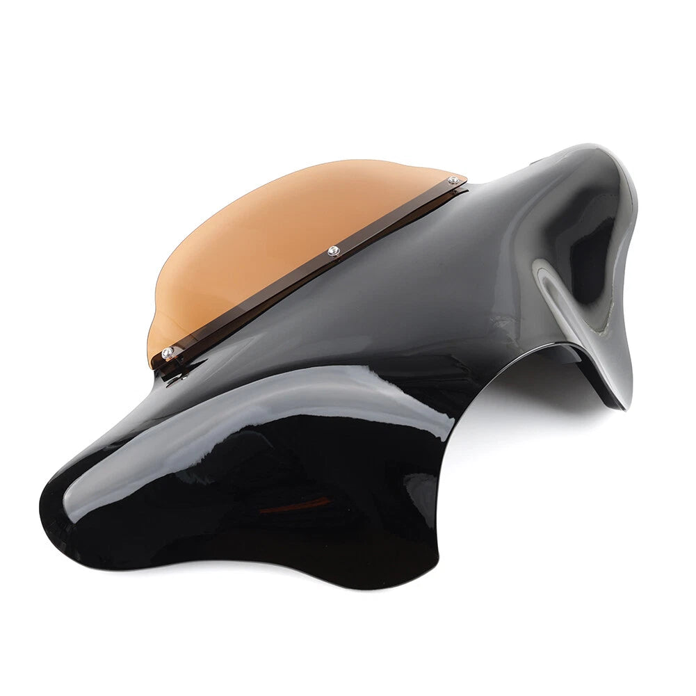 Front Outer Batwing Fairings Fit Harley Touring Road King Softail Glossy Black