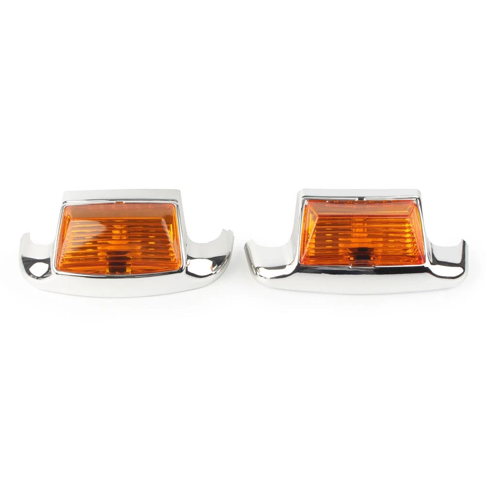 1Pair Front Rear Mudguard Trim LED Fender Tip Light for Harley FLHT/FLT 1980-13