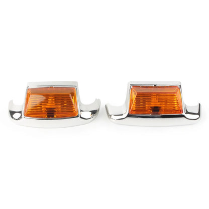 1Pair Front Rear Mudguard Trim LED Fender Tip Light for Harley FLHT/FLT 1980-13