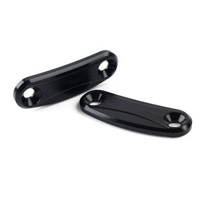 Rearview Mirror Block Off Base Plates Cover Black For Kawasaki ZX-10R 2011-2015