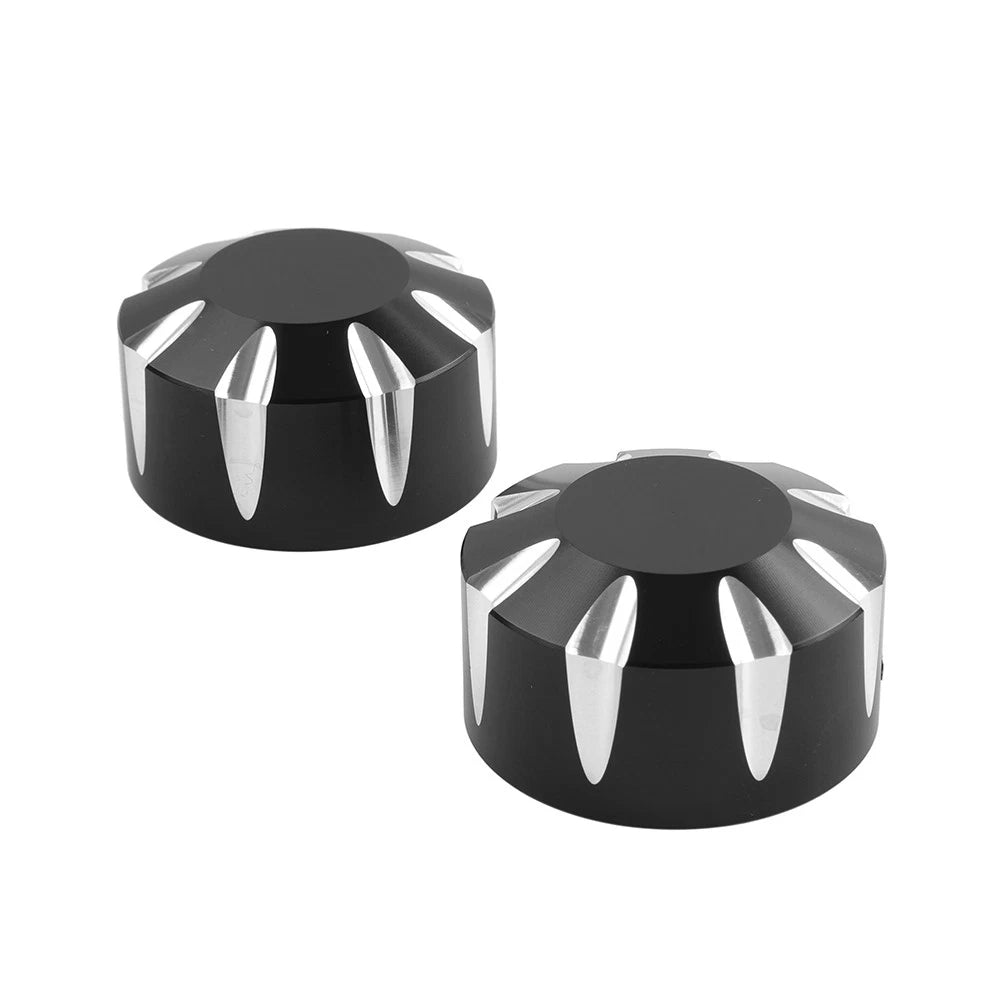 Pair Black Front Axle Nut Cover Caps For Can-Am Spyders GS RS RT ST F3 2008+