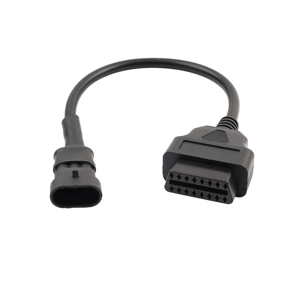 1x Motorcycle 3 pin To 16pin OBD2 Diagnostic Cable Adapter Connector For Cfmoto