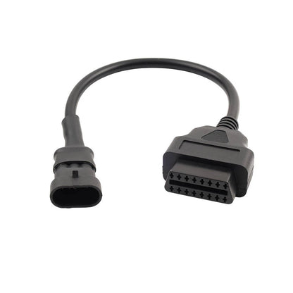 1x Motorcycle 3 pin To 16pin OBD2 Diagnostic Cable Adapter Connector For Cfmoto