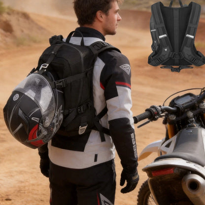 Motorcycle Backpack Waterproof Helmet Luggage Backpack Bag Men Accessories Black