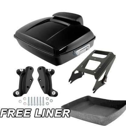 Chopped Trunk Backrest Mount Rack Docking Kit For Harley Street Glide 2009-13 12